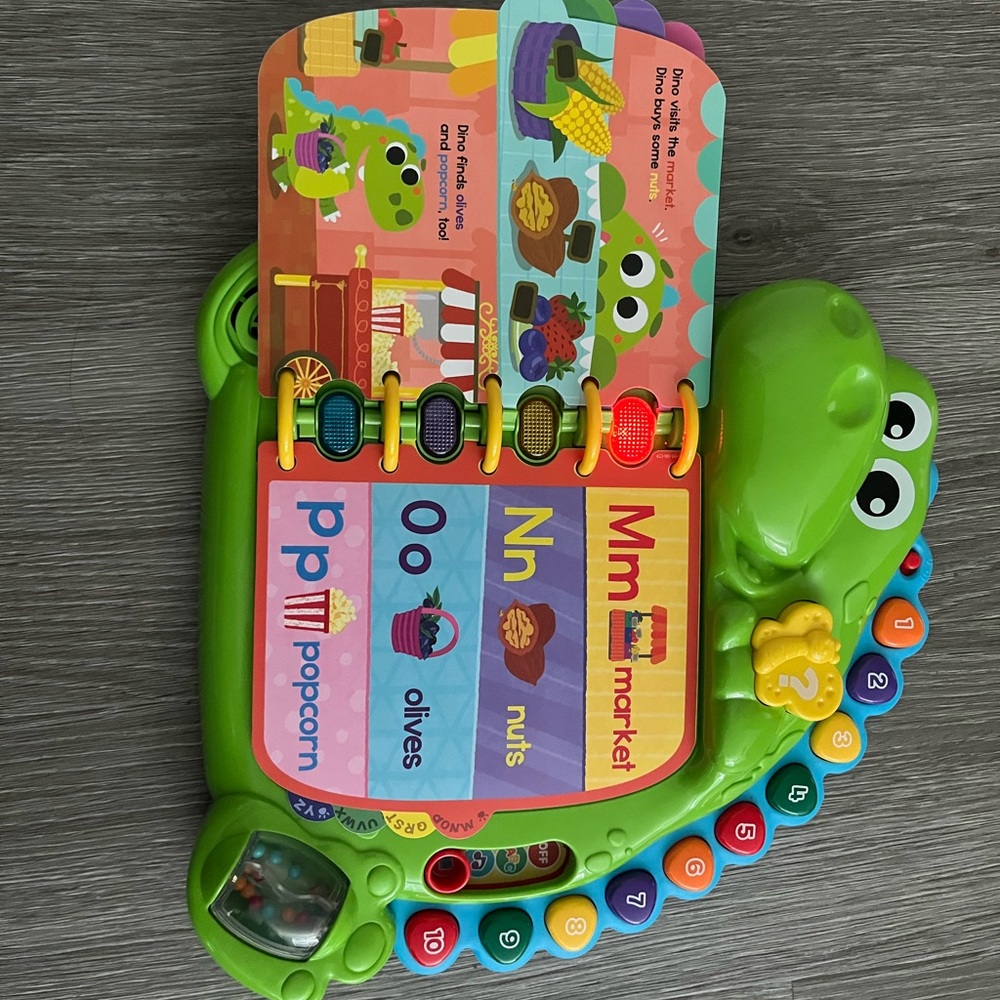 Interactive Green Dinosaur Learning Toy